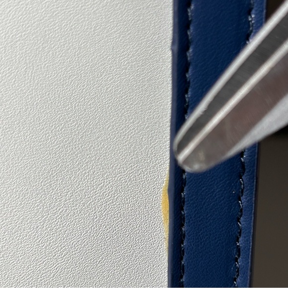 Novara Tote Bag by Zanae – Navy Genuine Leather Tote - Picture 14 of 15